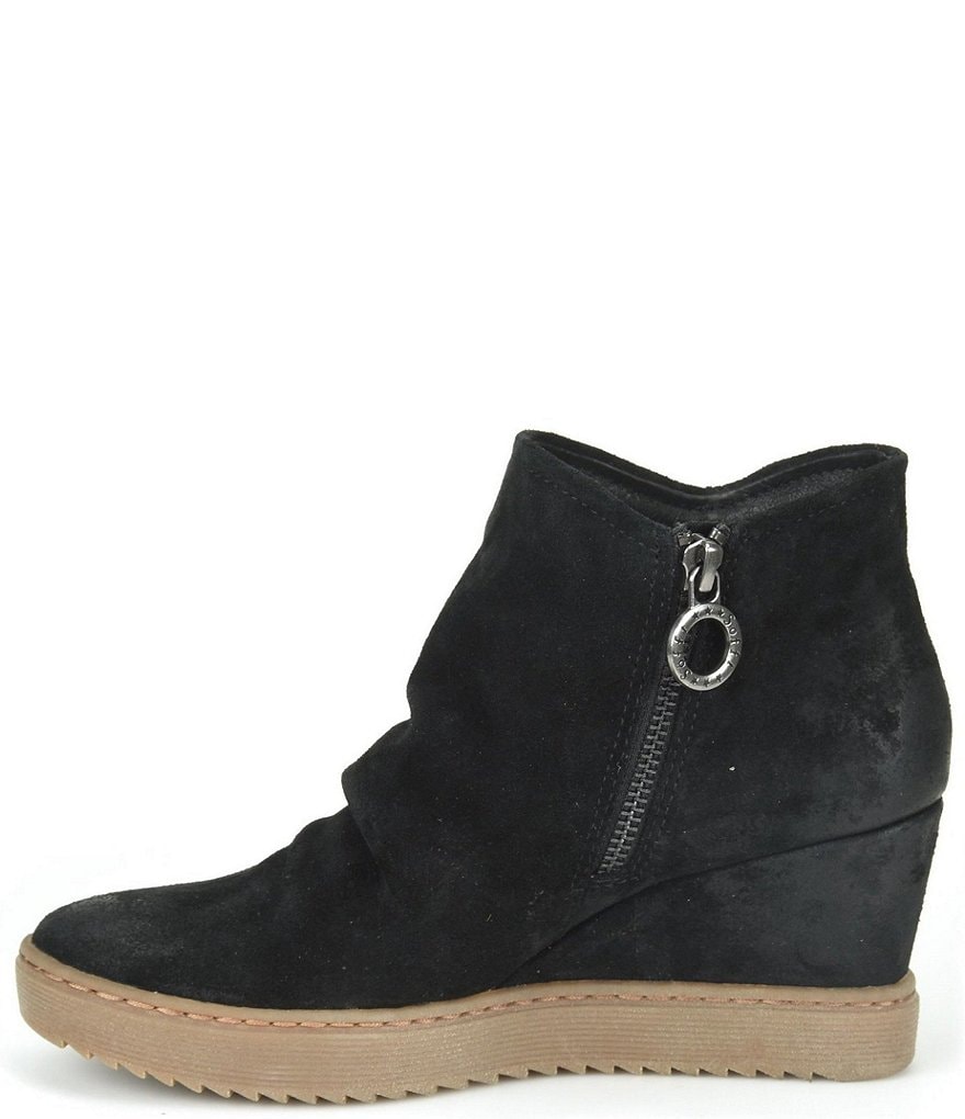 Sofft Siri Waterproof Suede Wedge Ankle Booties