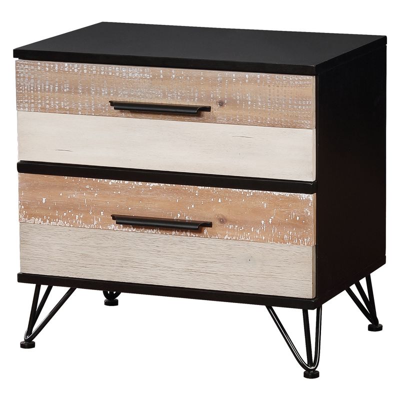 Kerney Transitional Panel Nightstand Gray - HOMES: Inside + Out