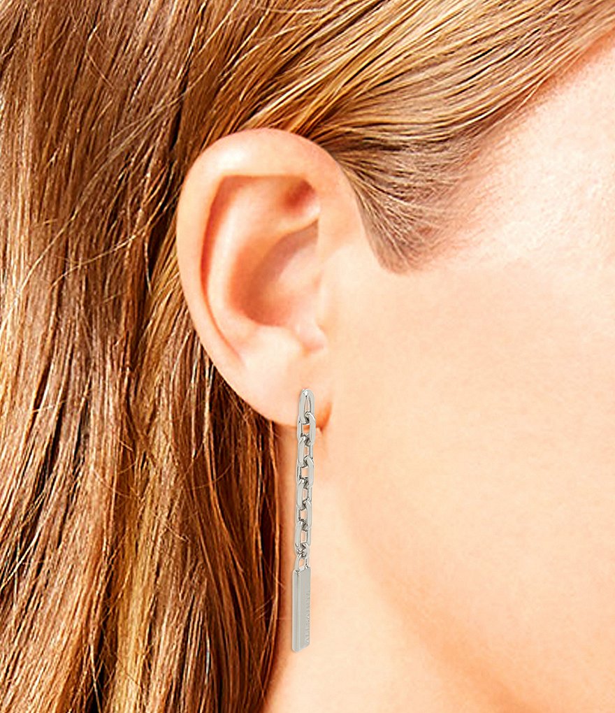 AllSaints Chain Link Linear Earrings