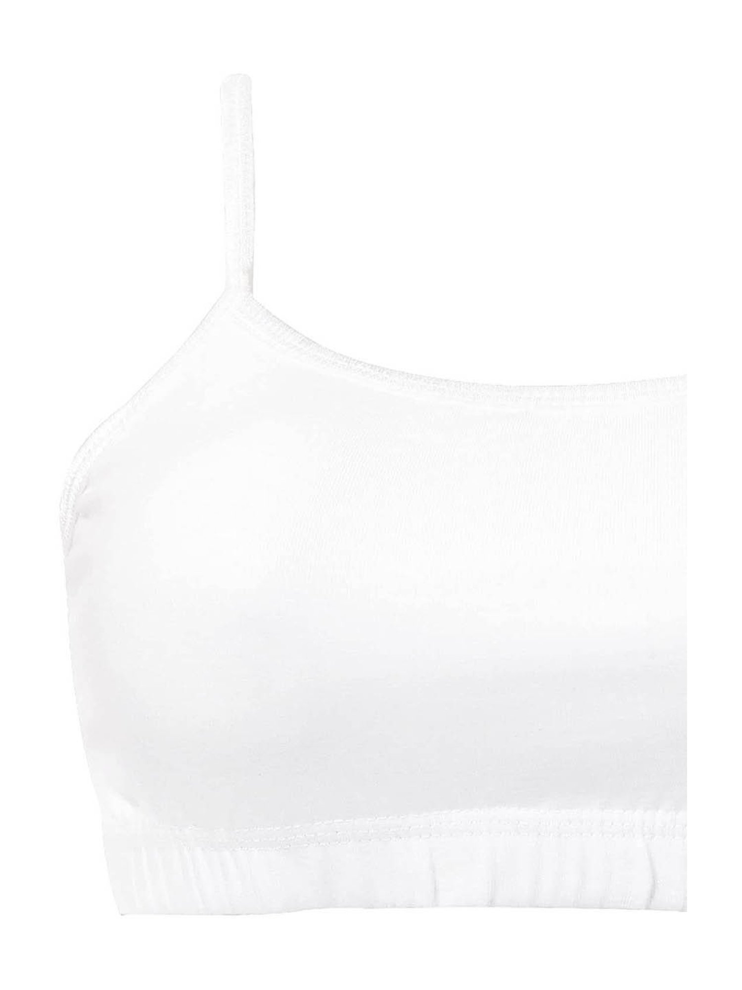 D'chica Kids White Cotton Bras - Pack of 2