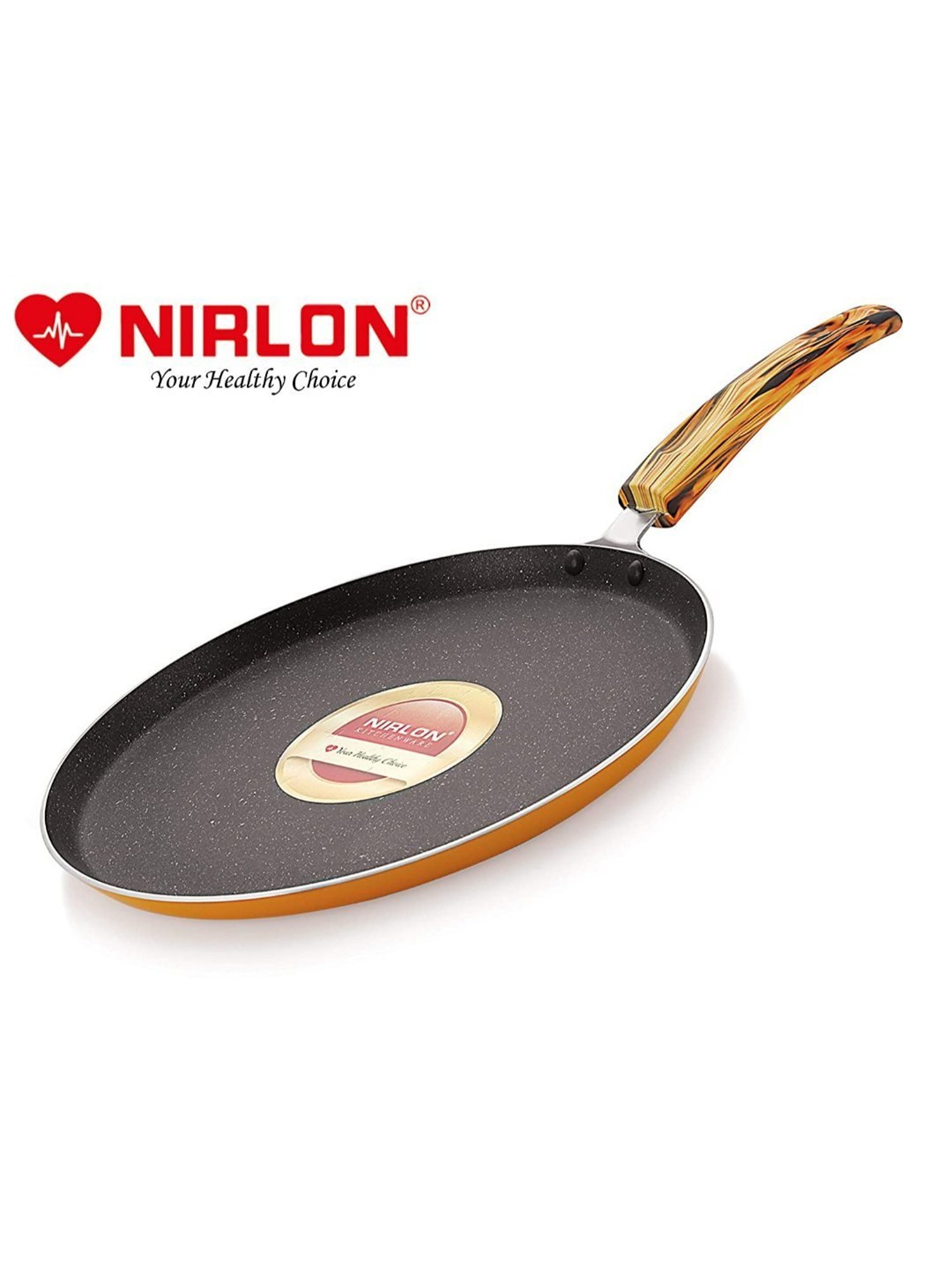 Nirlon Pure Grade Virgin Aluminium Non-stick Induction Base Flat Tawa - 26 cm Diameter