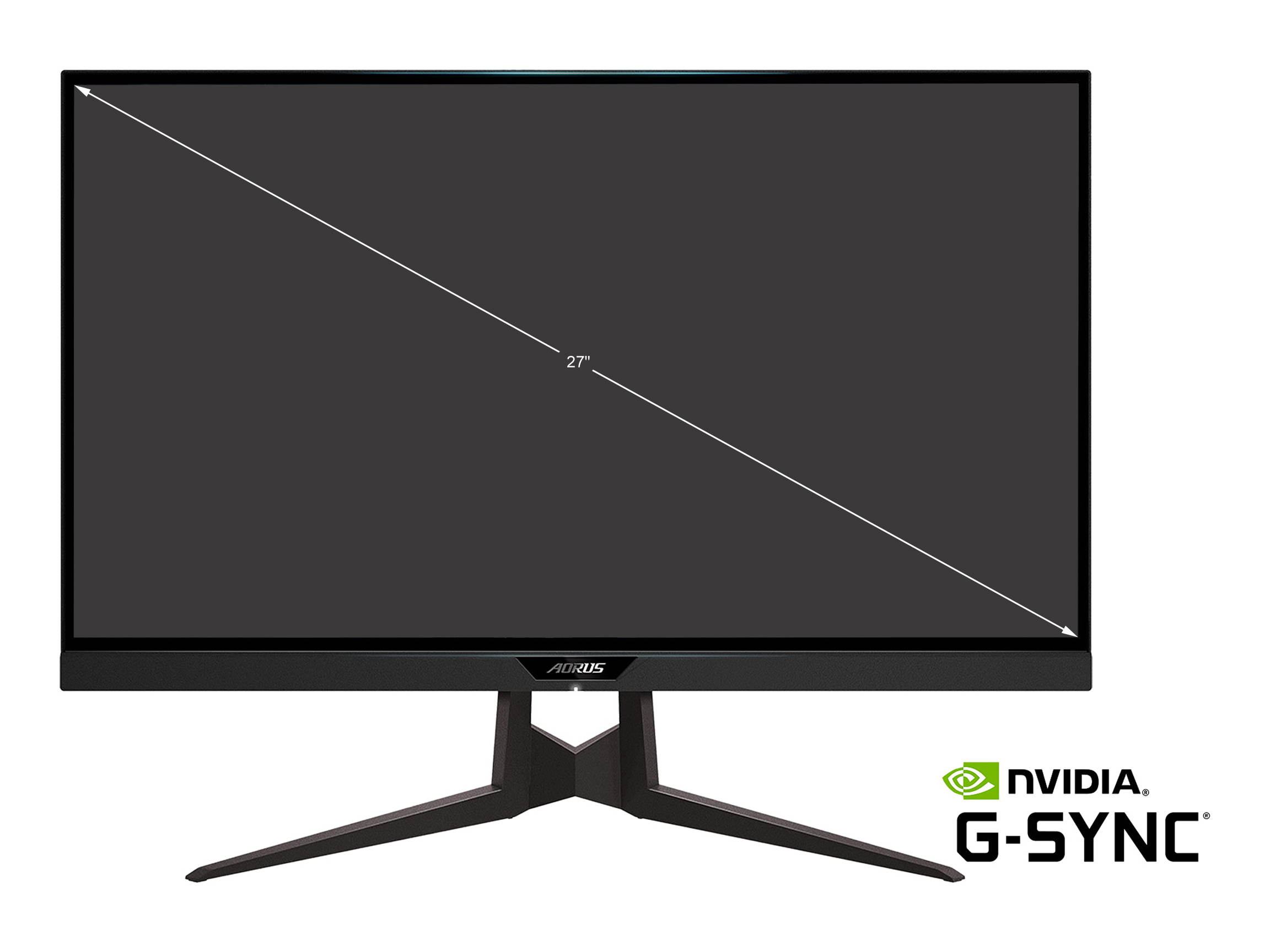 AORUS FI27Q-P 27" 165Hz 1440P HBR3 G-SYNC Compatible IPS Gaming Monitor, Built-in ANC, 2k Display, 1 ms Response Time, HDR, 95% DCI-P3, 1x Display Port 1.4, 2x HDMI 2.0, 2x USB 3.0