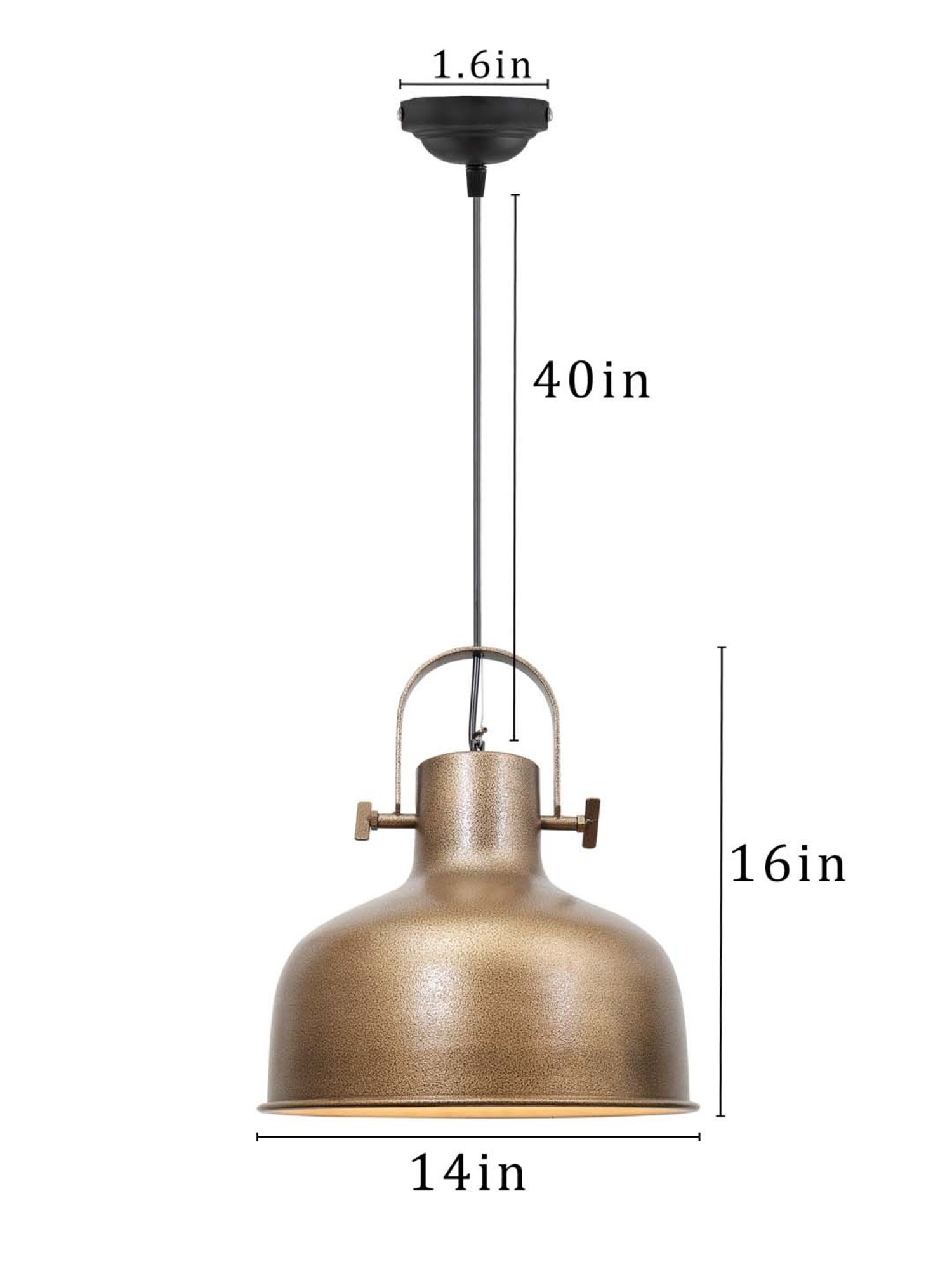 Homesake Golden Metal Nautical Barn Retro Chandelier Farmhouse Pendant Light