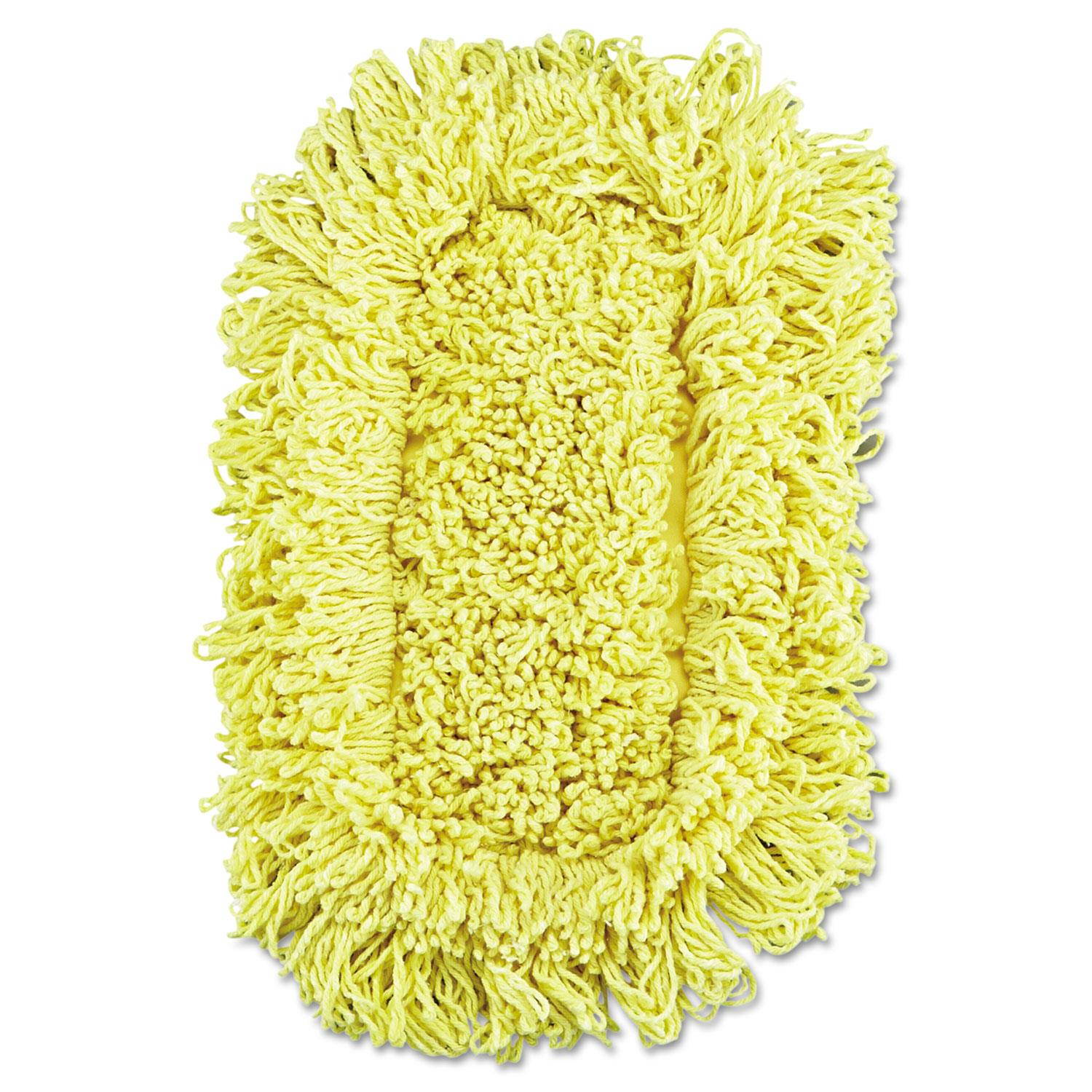 Rubbermaid Commercial Trapper Looped-End Dust Mop Head 12 x 5 Yellow 12/Carton