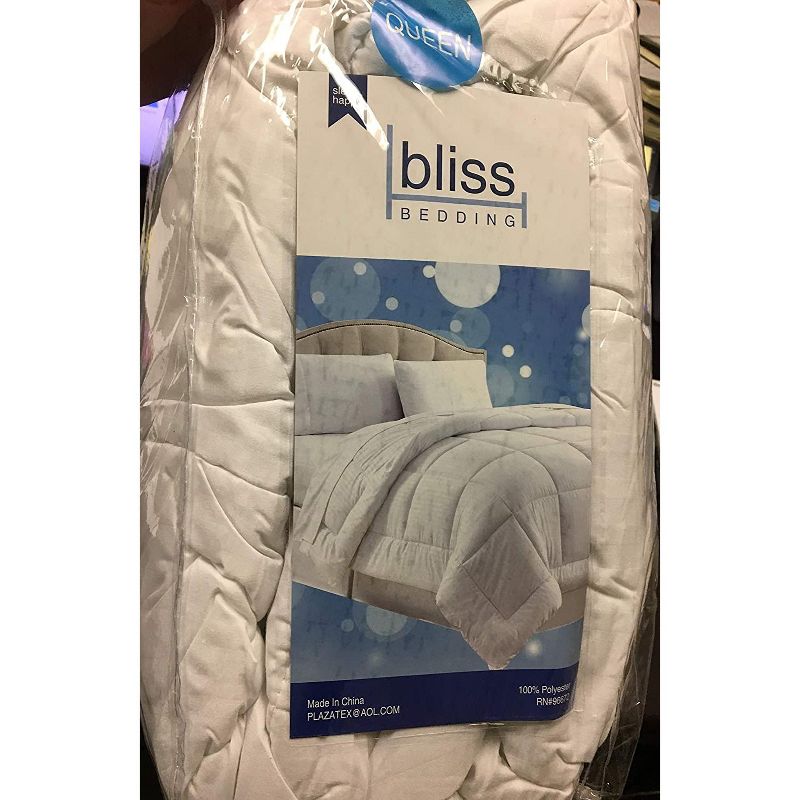 Bliss Home 1 Piece Down Alternative Reversible Comforter  Size Queen (86" x 86") - White