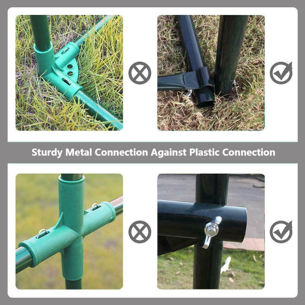 20'x10'x7' Walk-In GREEN HOUSE Plant Garden Greenhouse Steel Frame Heavy Duty