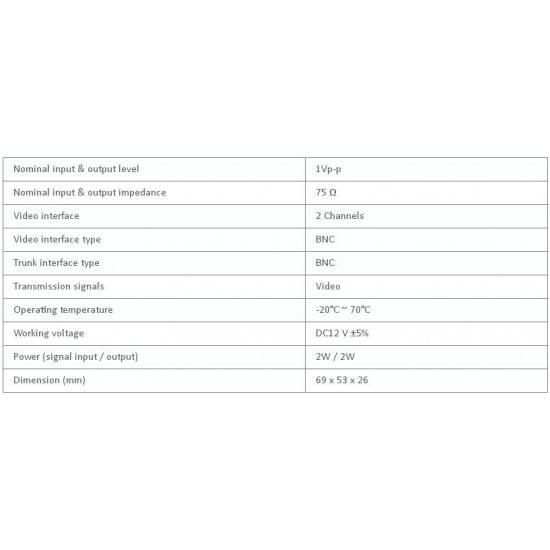 2CH CCTV Video Signal Compressor Multiplexer 2 Cameras by 1 Cable