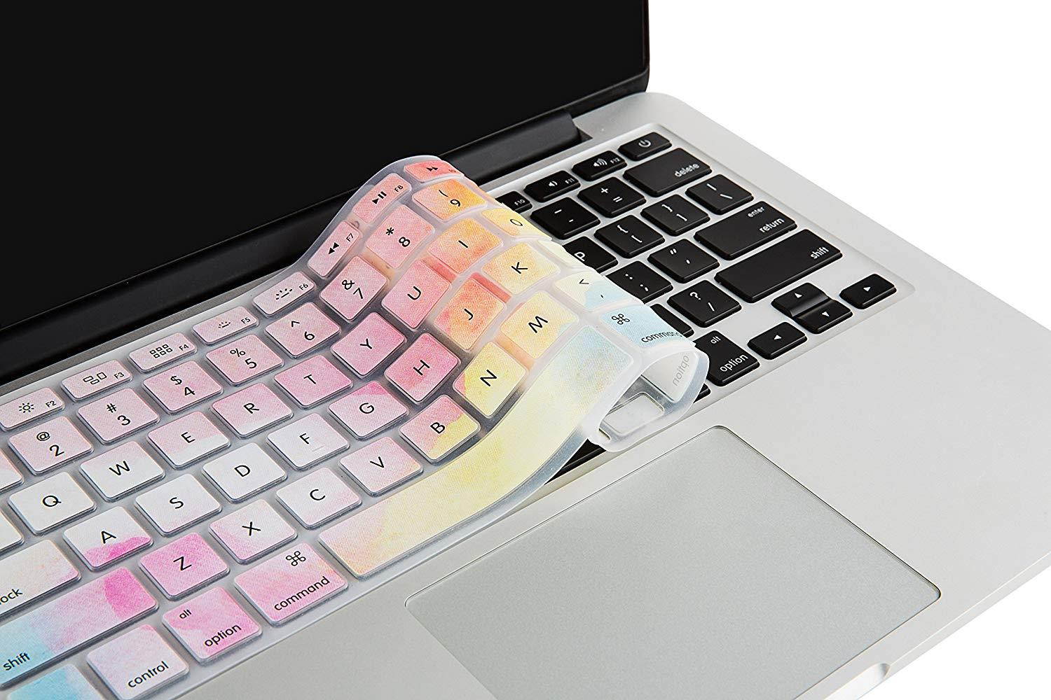 KEC Laptop Case for MacBook Pro 13" (2018/2017/2016) w/ Keyboard Cover Plastic Hard Shell A1989/A1706/A1708 Touch Bar (Rainbow Mist)