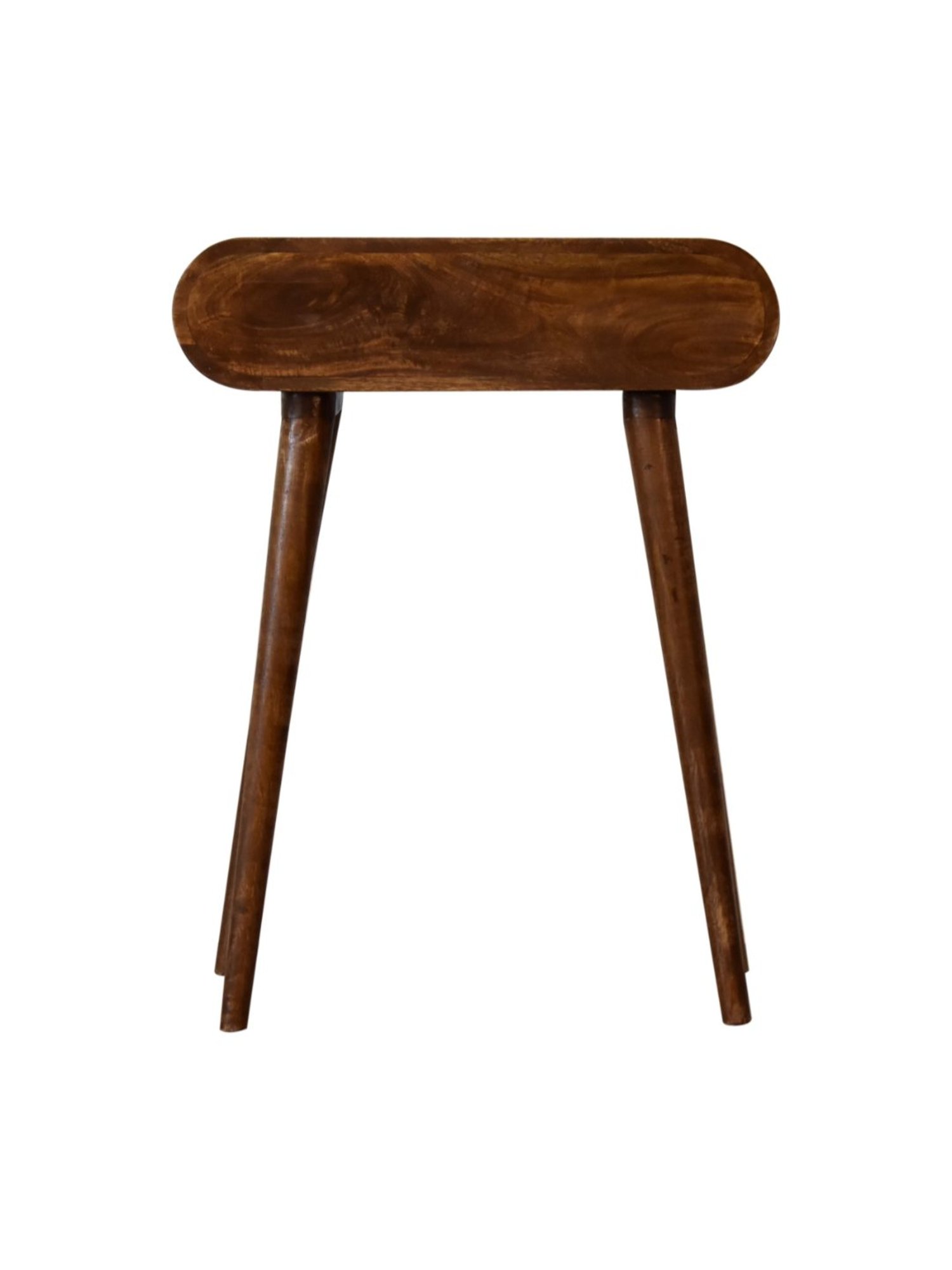 Artisan Furniture Mini Rounded Chestnut Brown Wood Console Table