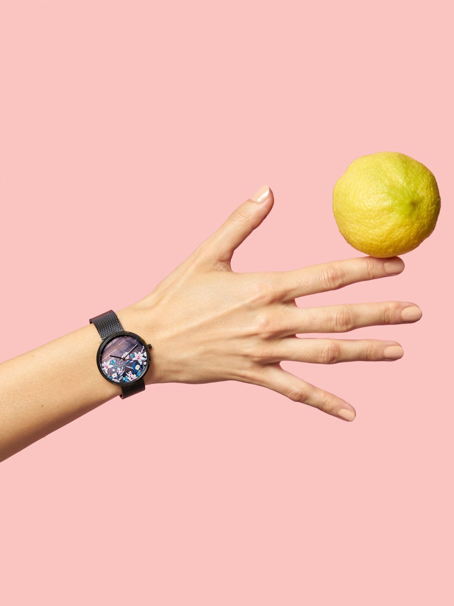 STRAND by Obaku S700LXVBMB-DF Flowerpower Analog Watch for Women