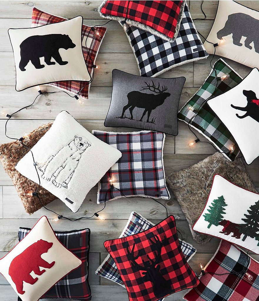 Eddie Bauer Cozy Polar Bear Square Throw Pillow