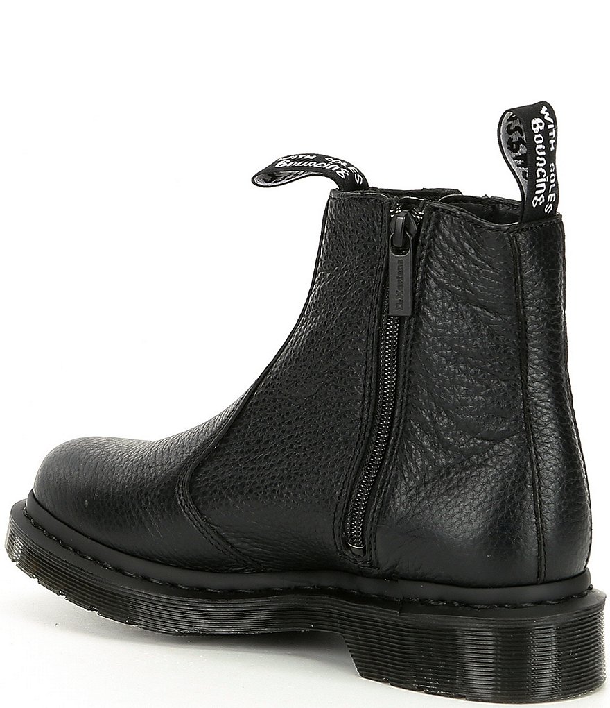 Dr. Martens Women's 2976 Milled Nappa Leather Zip Lug Sole Chelsea Boots