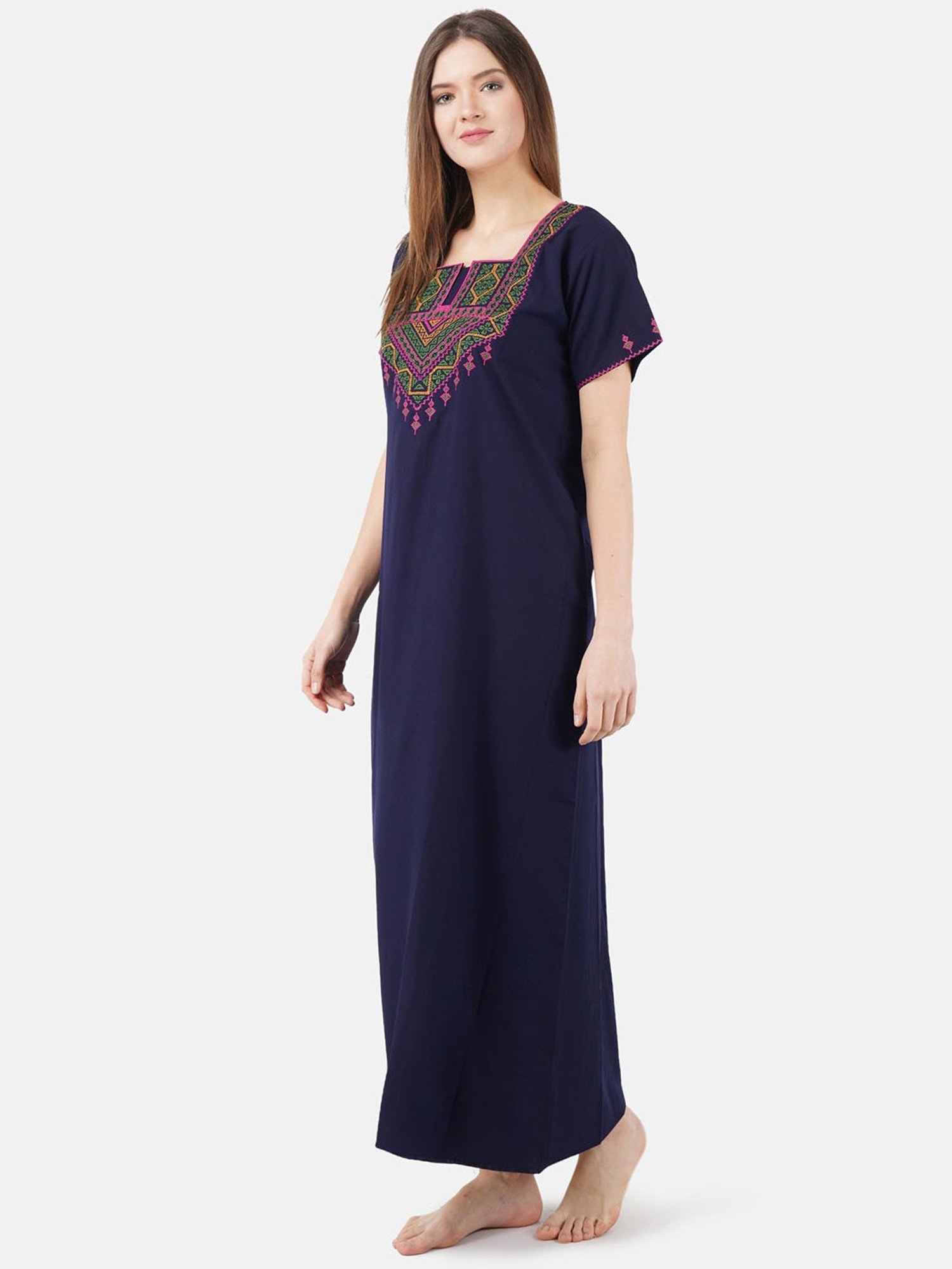 KOI SLEEPWEAR Navy Embroidered Nighty
