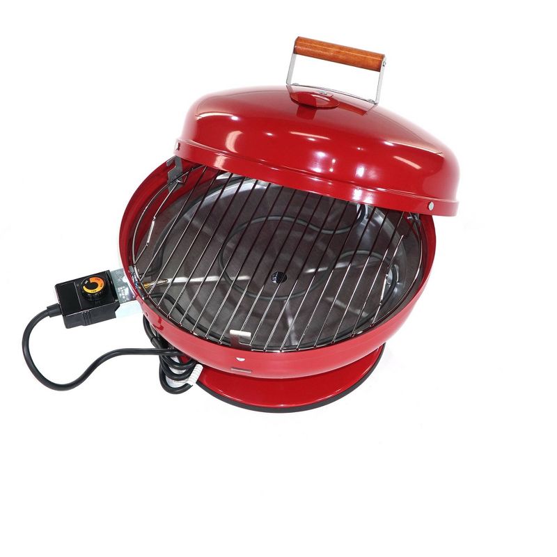 Americana The Wherever Grill - Dual-Fuel Electric and Charcoal Model 2130.4.511 - Red - Meco