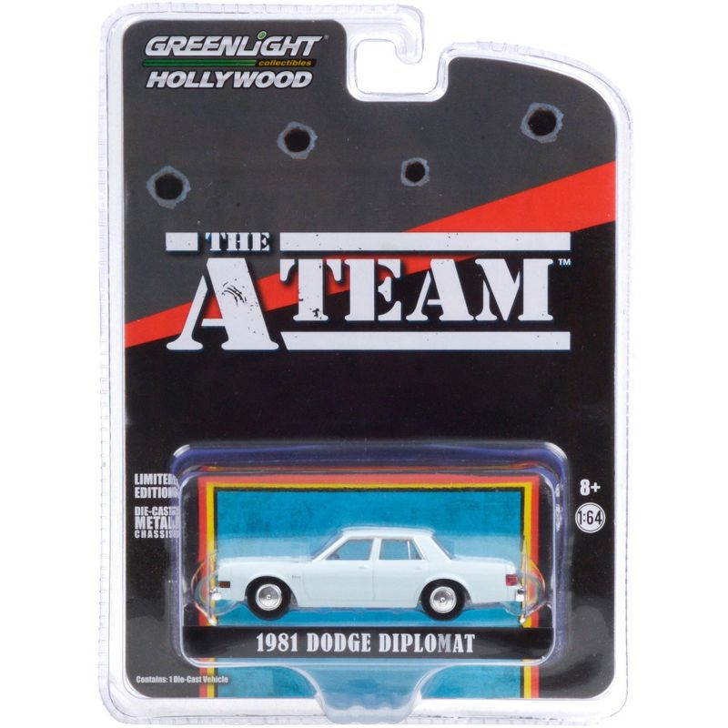 1981 Dodge Diplomat Light Blue "The A-Team" (1983-1987) TV Series "Hollywood Special Edition" 1/64 Diecast Model by Greenlight