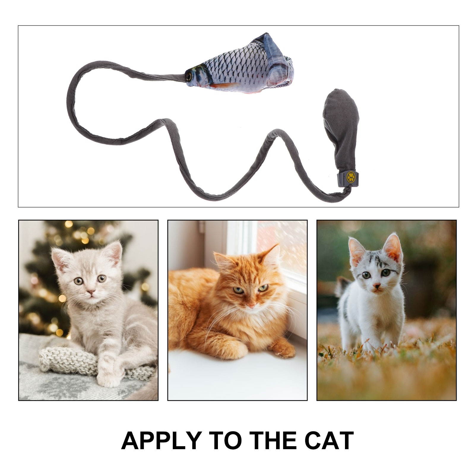 Imitation Fish Toy with Air Bag Interactive Toy Pet Plush Toy for Pet Cat Kitten