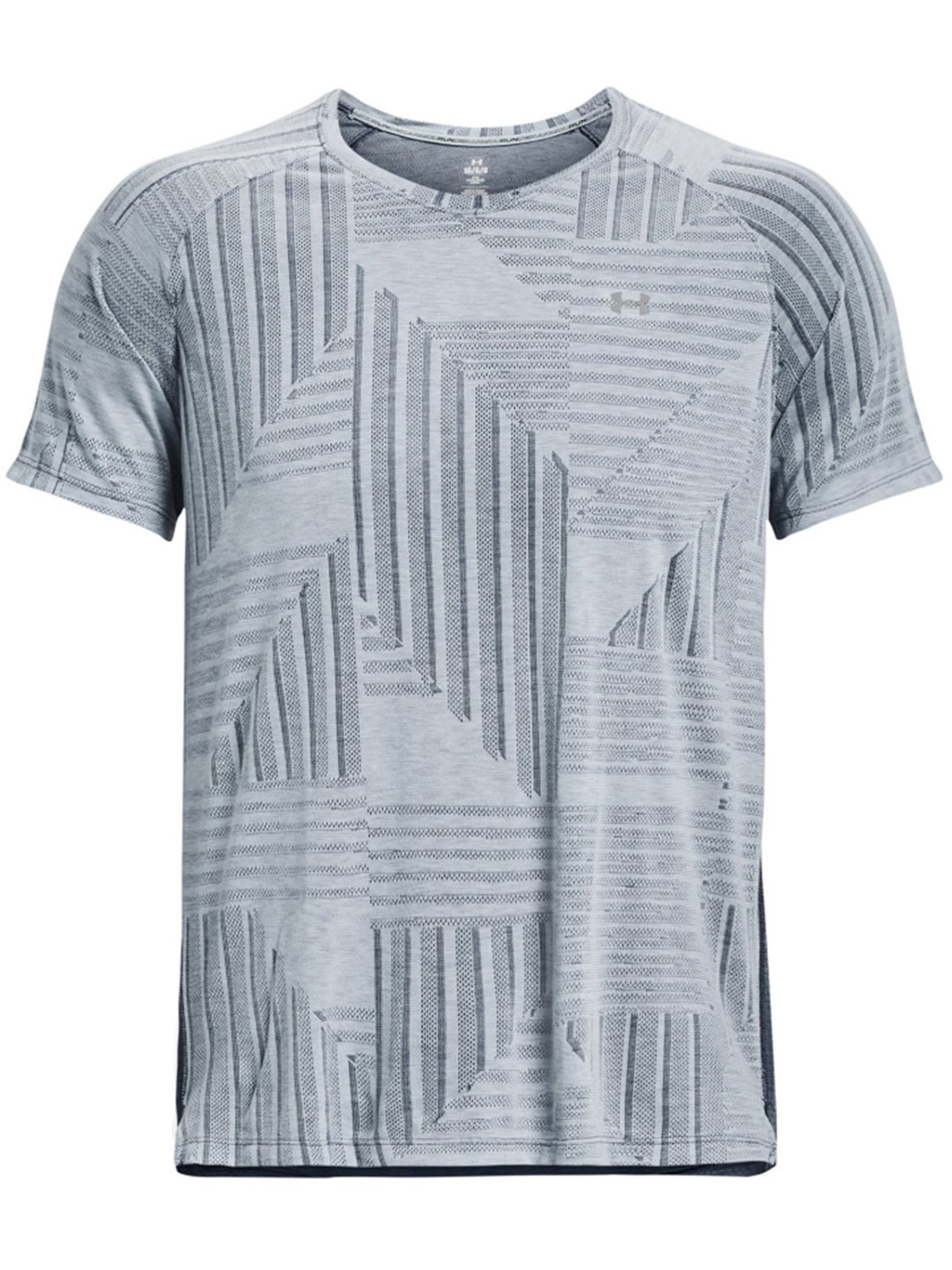 Under Armour Blue Regular Fit Self Pattern Sports T-Shirt