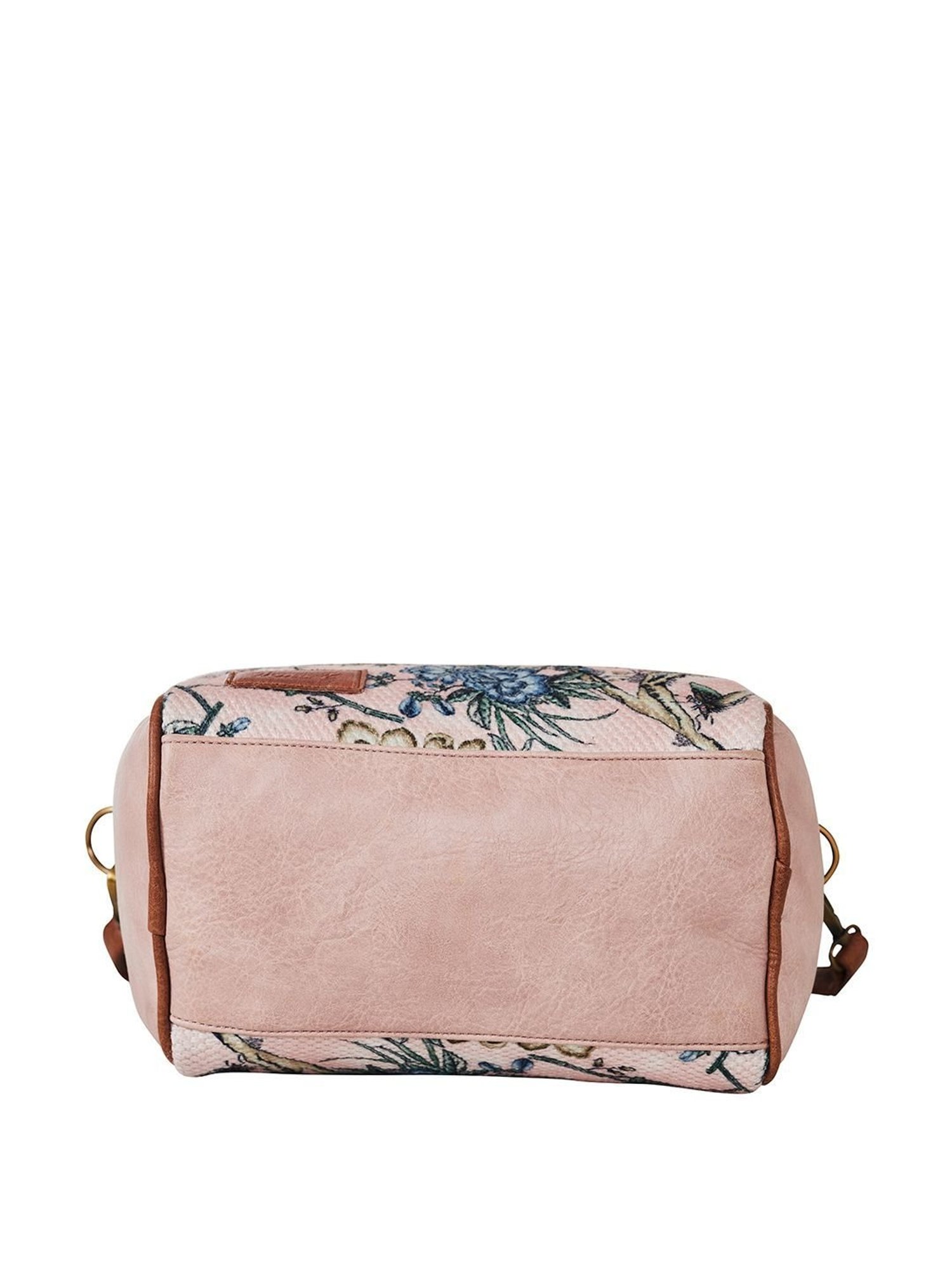 Mona B Pink Printed Medium Handbag
