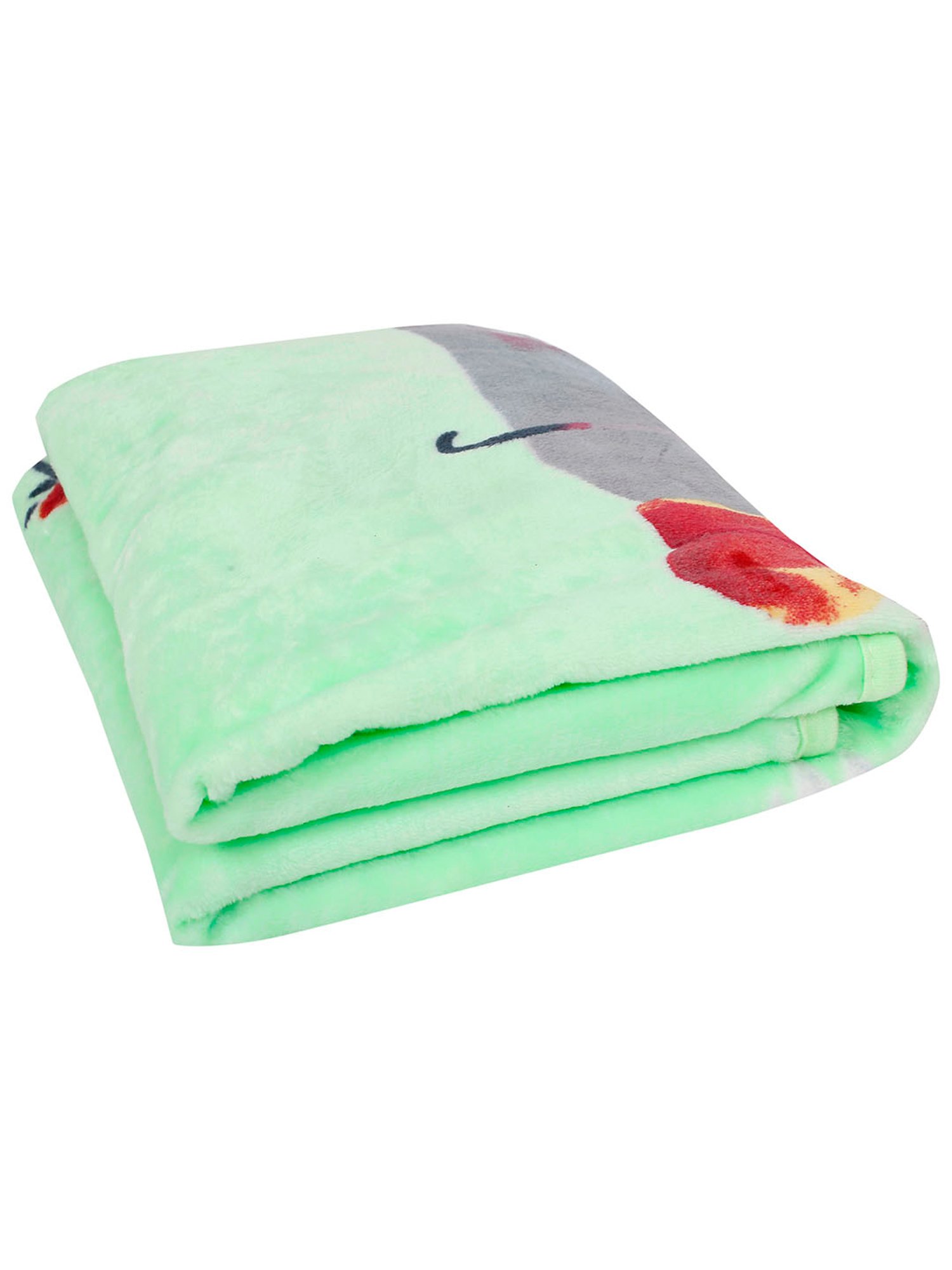 Baby Moo Little Birdy Fashion Tips Green One Ply Blanket