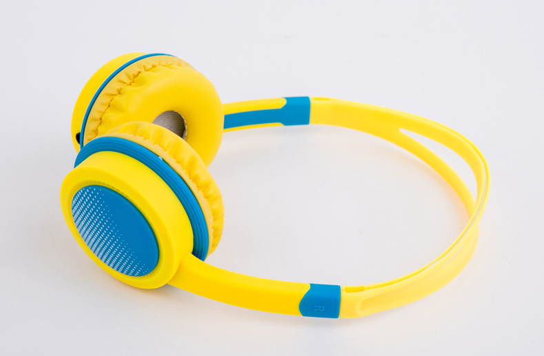 Headphones 3.5mm High fidelity sound quality Adjustable Noise Isolation Headsets for Laptop, Mac, iPhone and Most Android Phones Yellow and Blue RJ-DM-2720-Y