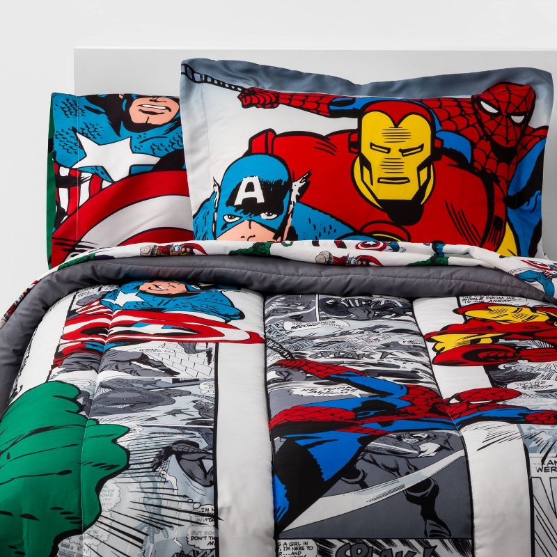 Twin Marvel Avengers Comic Cool Bed in a Bag