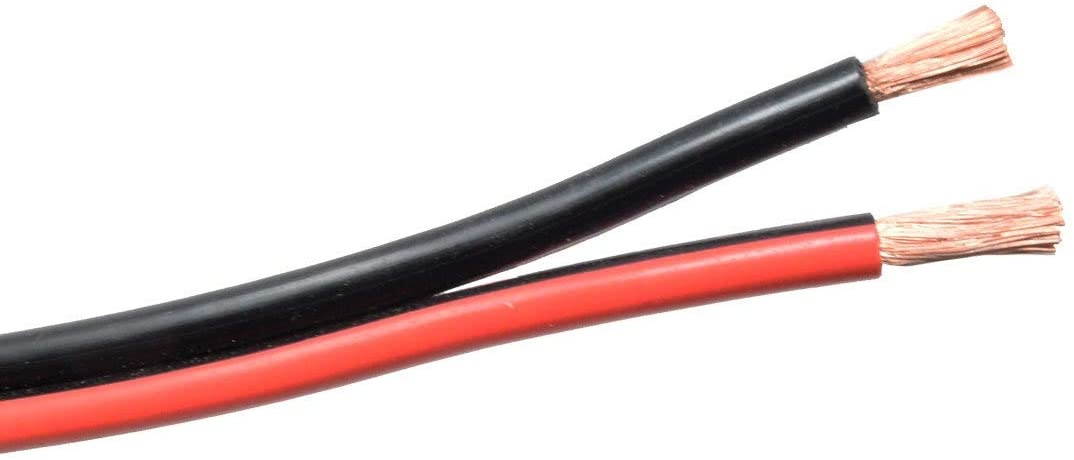 8 Gauge Speaker Wire - Red/Black (100 Feet) Car Audio Home Theater Sub Woofer Stranded Cable 2 Conductor Power Ground