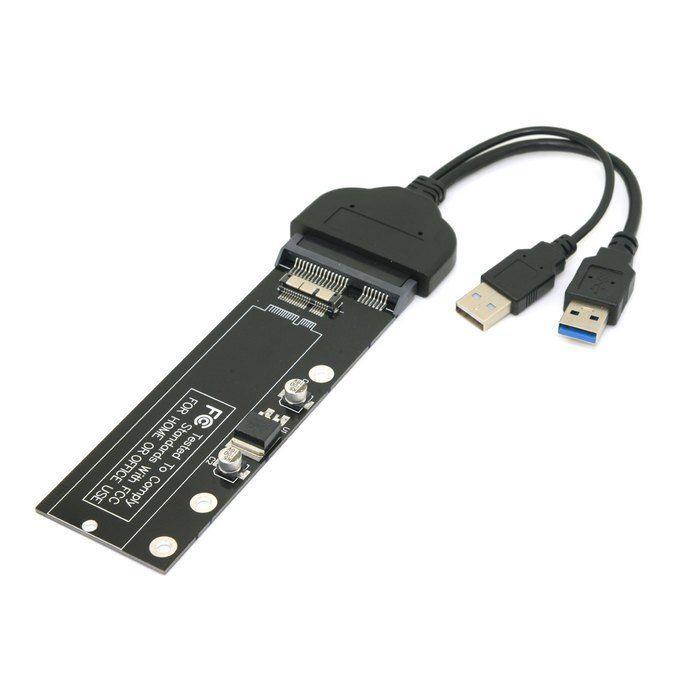 USB 3.0 to SATA 22p Hard Disk Drive PCBA Adapter for 2010 2011 MacBook Air 12+6pin SSD HDD Converter