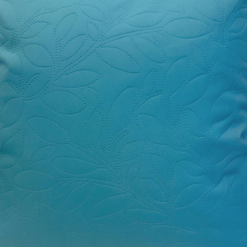 17" x 17" Quilted Petal Decorative Patio Throw Pillow Aqua - Edie@Home