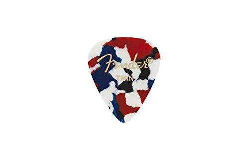 Fender Classic Celluloid 12 Pack Picks - Confetti - Thin
