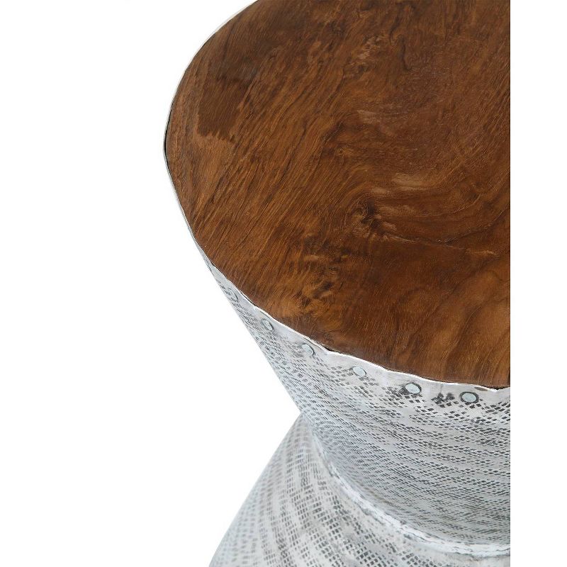 Lupton Teak Accent Table Silver - East At Main