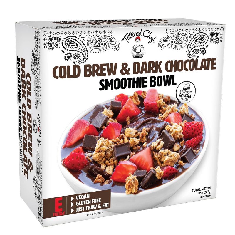 Tattooed Chef Frozen Cold Brew & Dark Chocolate Smoothie Bowl - 8oz