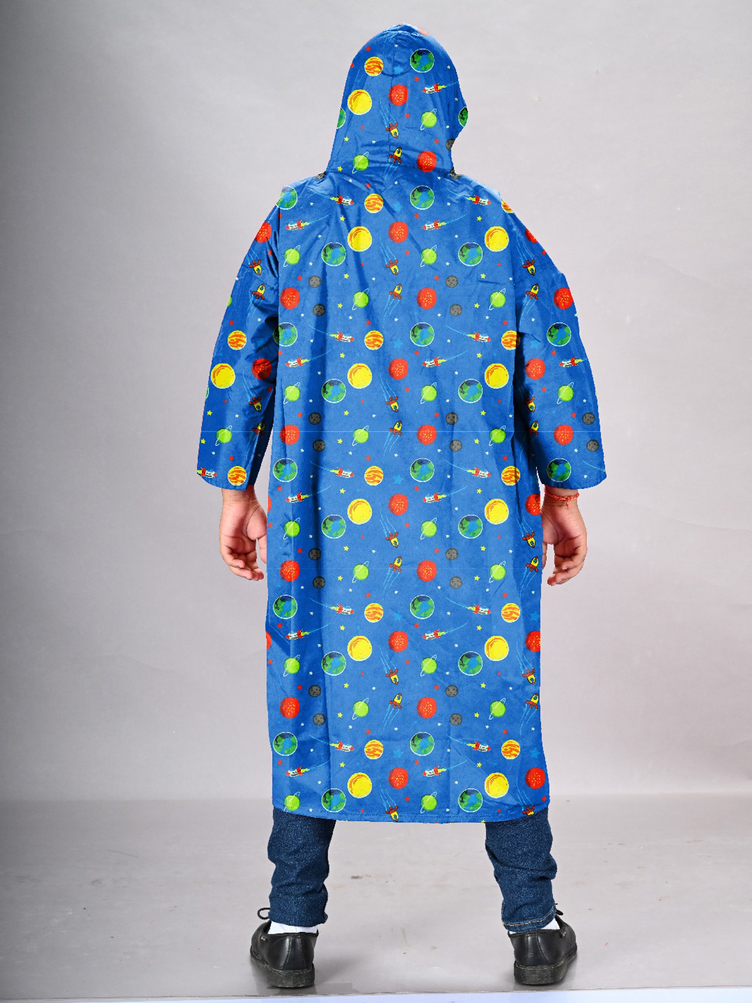 Little Surprise Box Kids Yellow Printed Full Sleeves Raincoat
