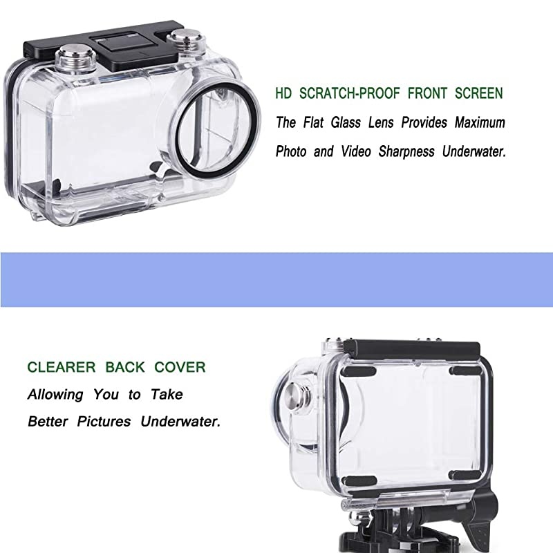 Protective Housing Case for Gopro Hero 8 Black Action Camera, Ultra-Thin Soft Dust-Proof Anti-Fall Skin Cover with Lanyard and Lens Film Accessories.