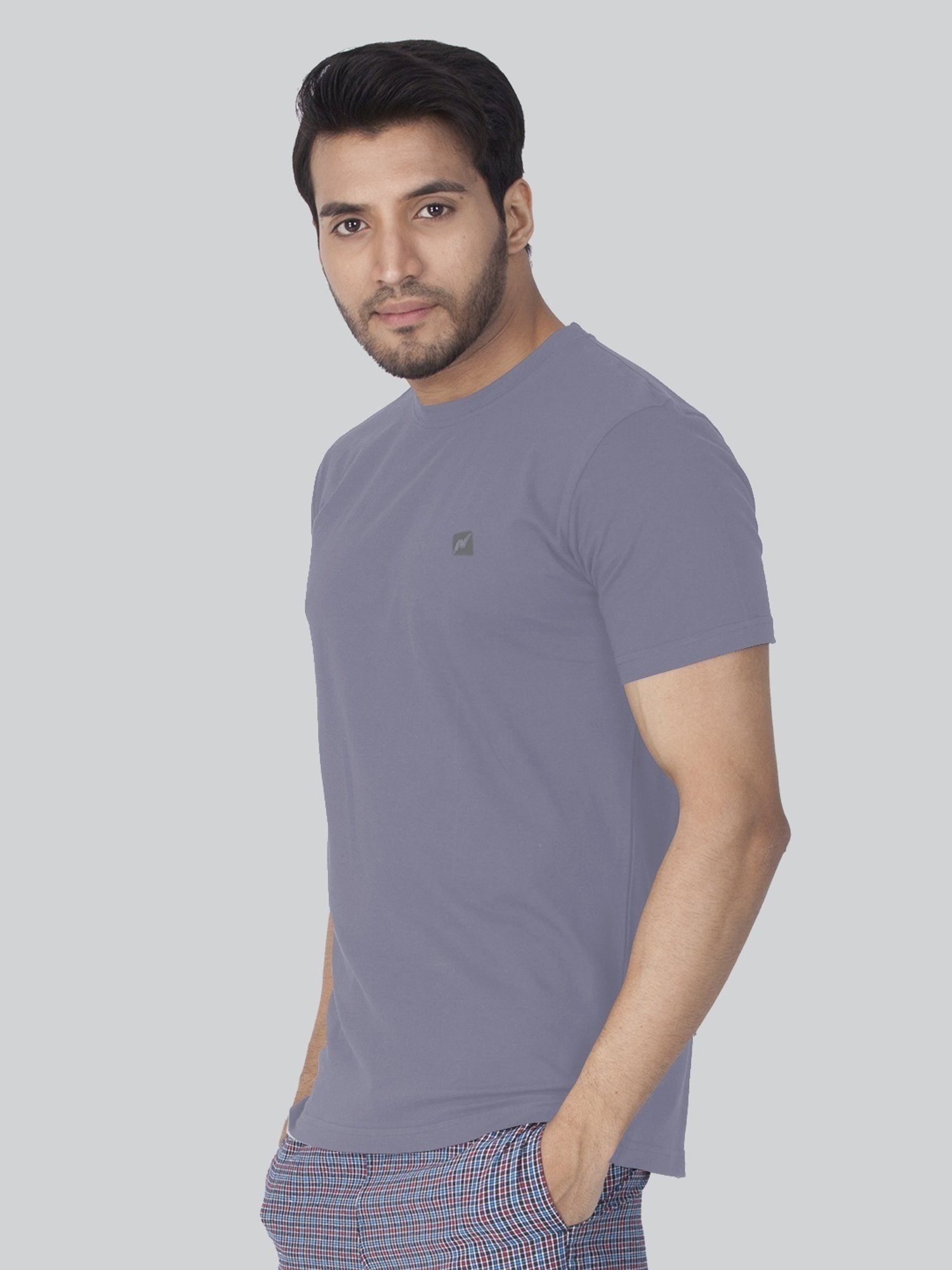 Lux Nitro Purple & Sea Green Regular Fit T-Shirt Pack of - 2