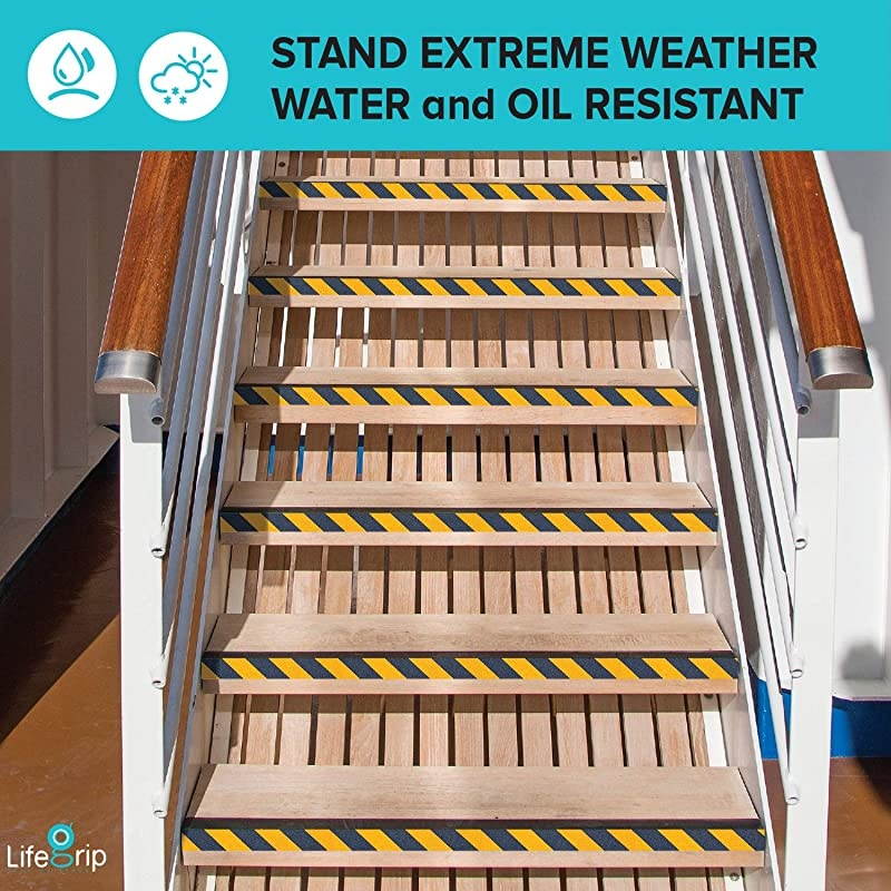 Anti Slip Traction Tape, 2 Inch x 60 Foot, Best Grip, Friction, Abrasive Adhesive for Stairs, Safety, Tread Step, Indoor, Outdoor, Caution Yellow/Black