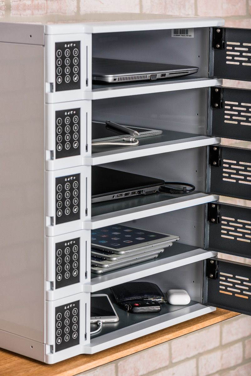 Luxor 5-Bay Charging Locker for Mobile Devices
