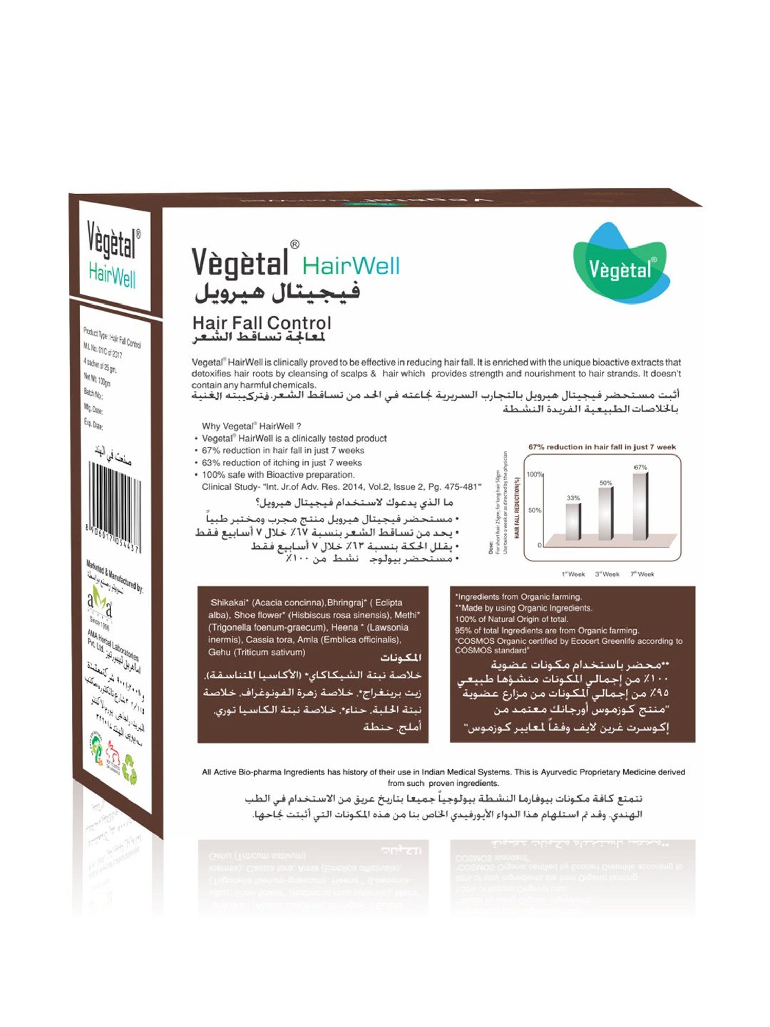 Vegetal Hairwell for Hairfull Control - 100 gm