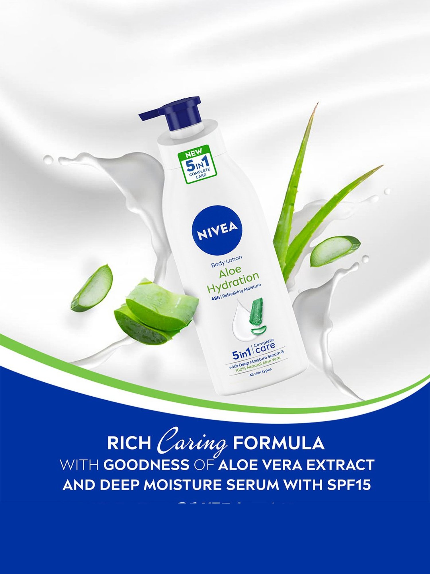 Nivea Body Lotion Aloe Hydration 5 in 1 Complete Care - 400 ml