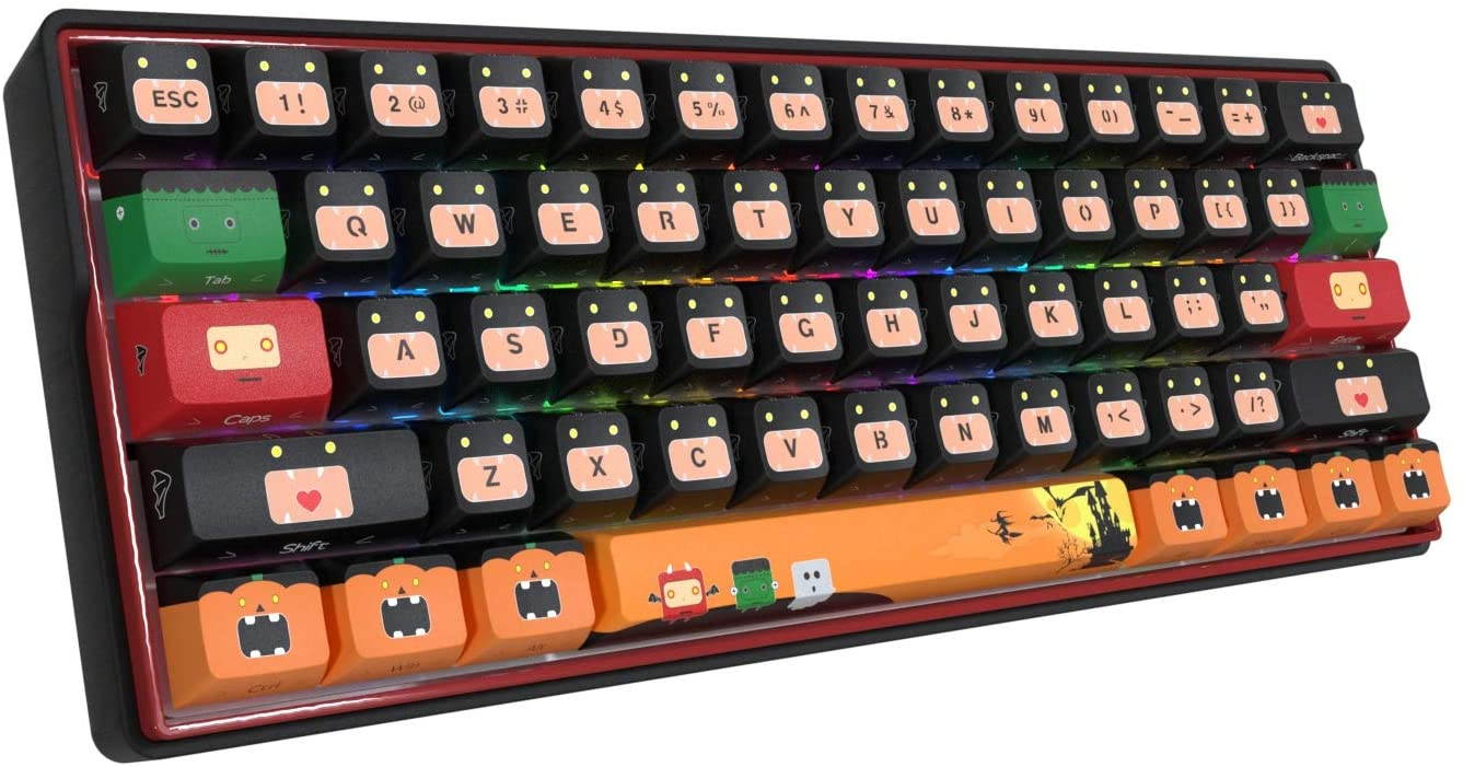 KEMOVE DK61 SNOWFOX/SHADOW Halloween Theme Limited Edition Mechanical keyboardGateron Blue Switch