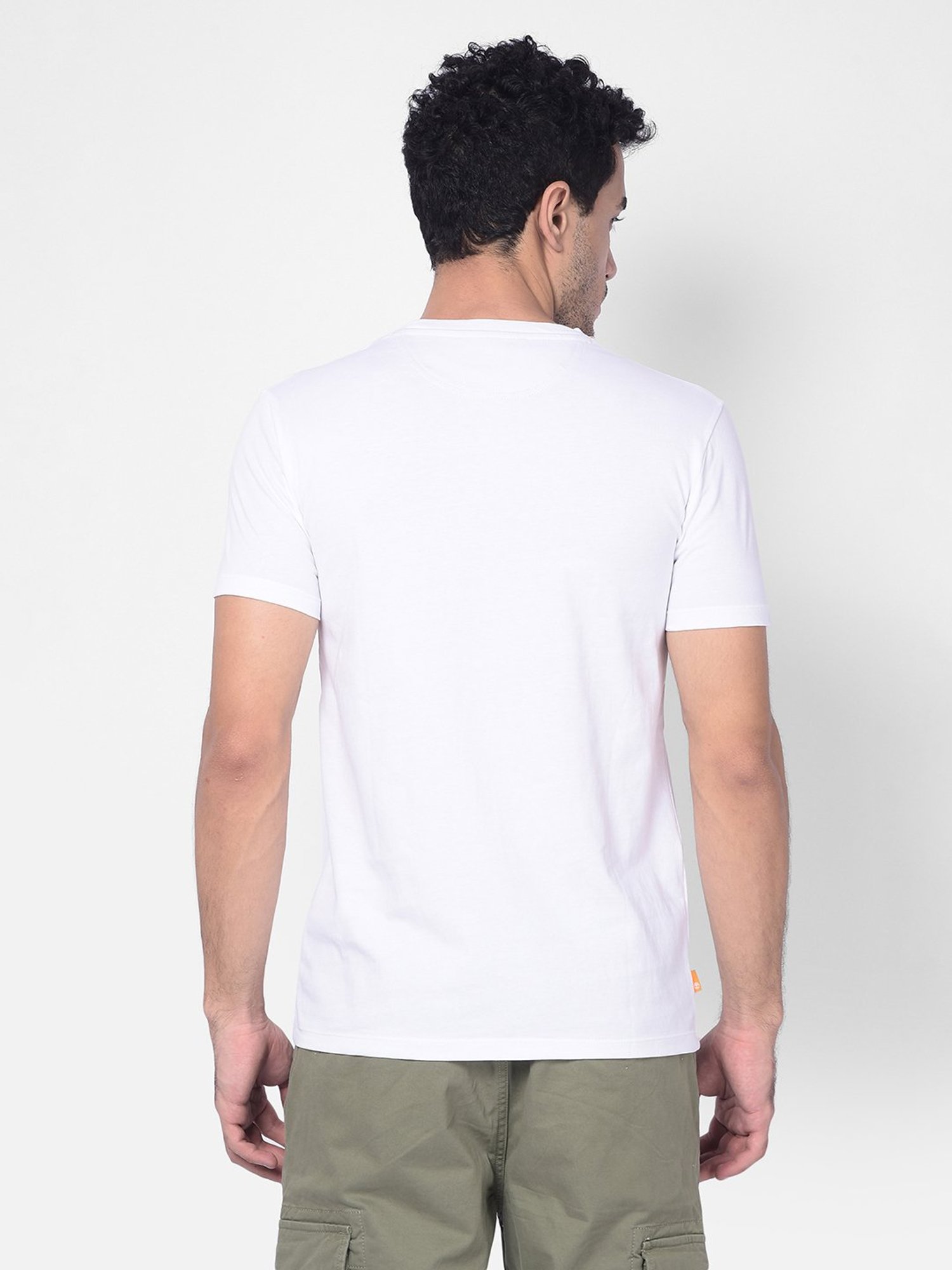 Timberland White Regular Fit Crew T-Shirt
