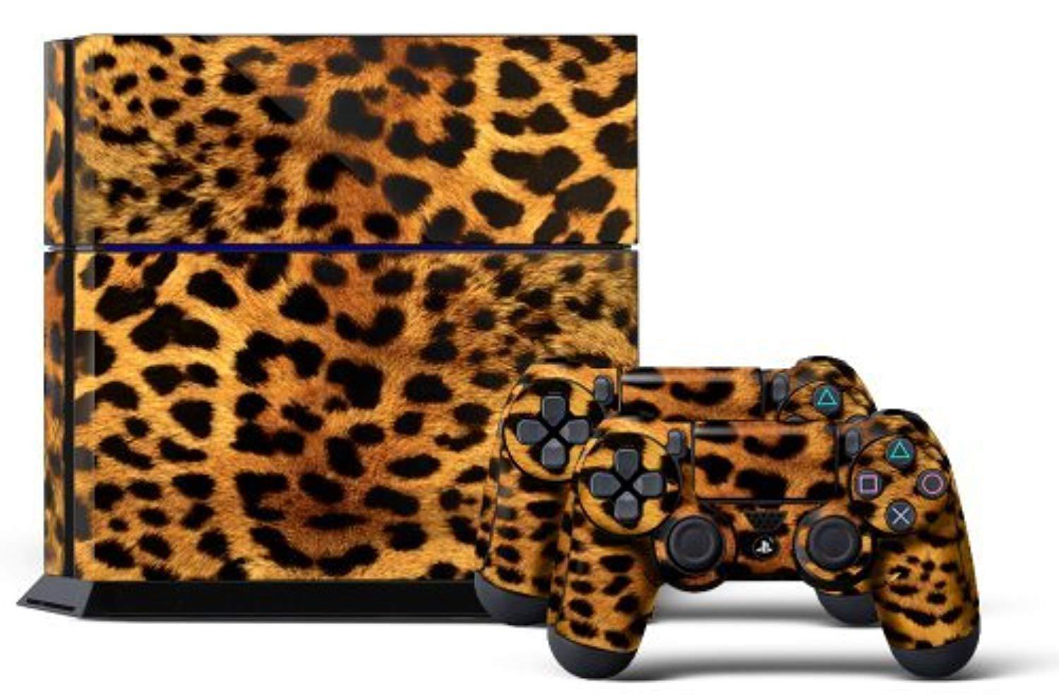 Sony PS4 PlayStation 4 Console Skin plus 2 Controller Skins - Leopard