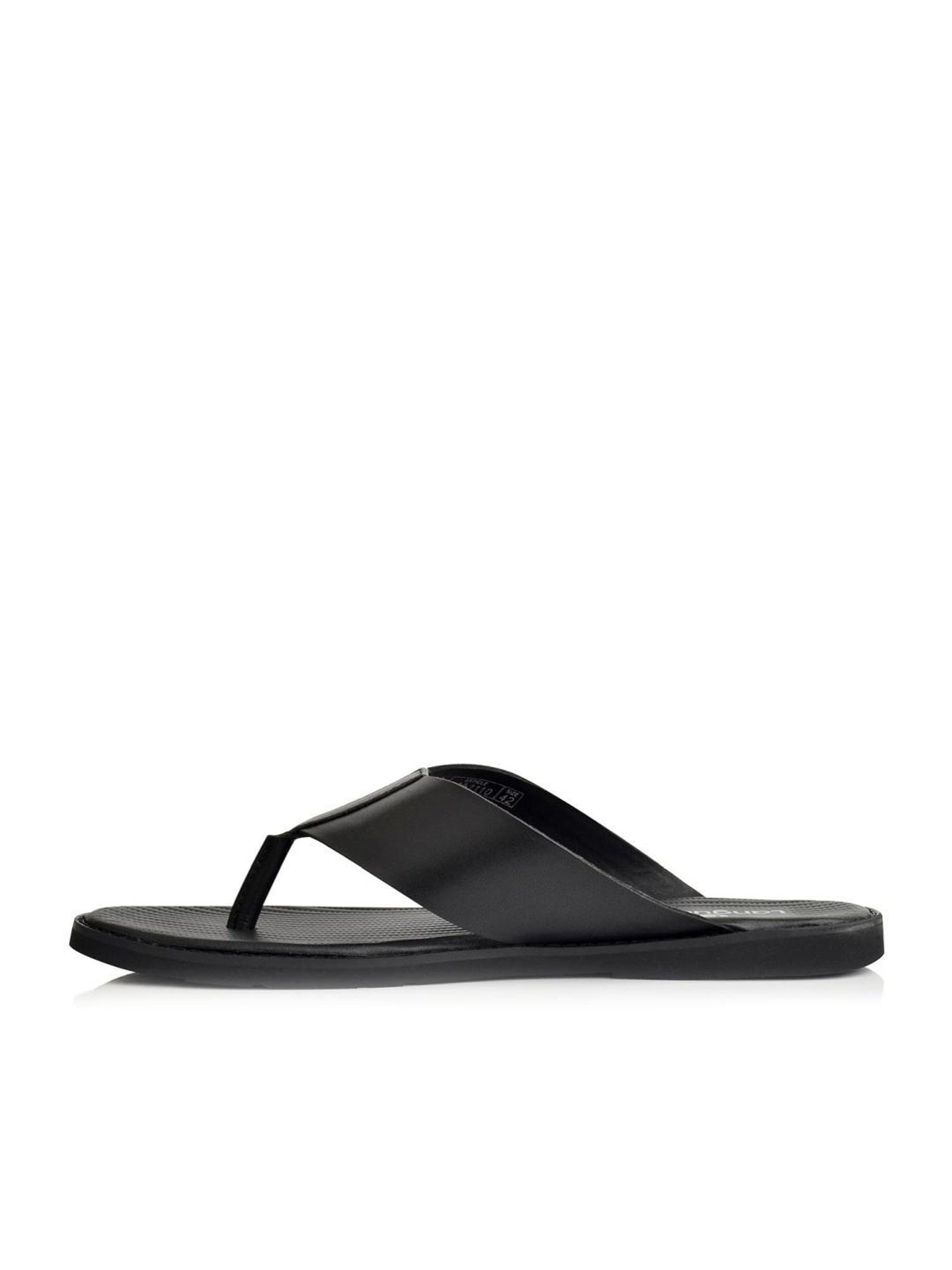 Language Shoes Men's Alex Black Thong Sandals