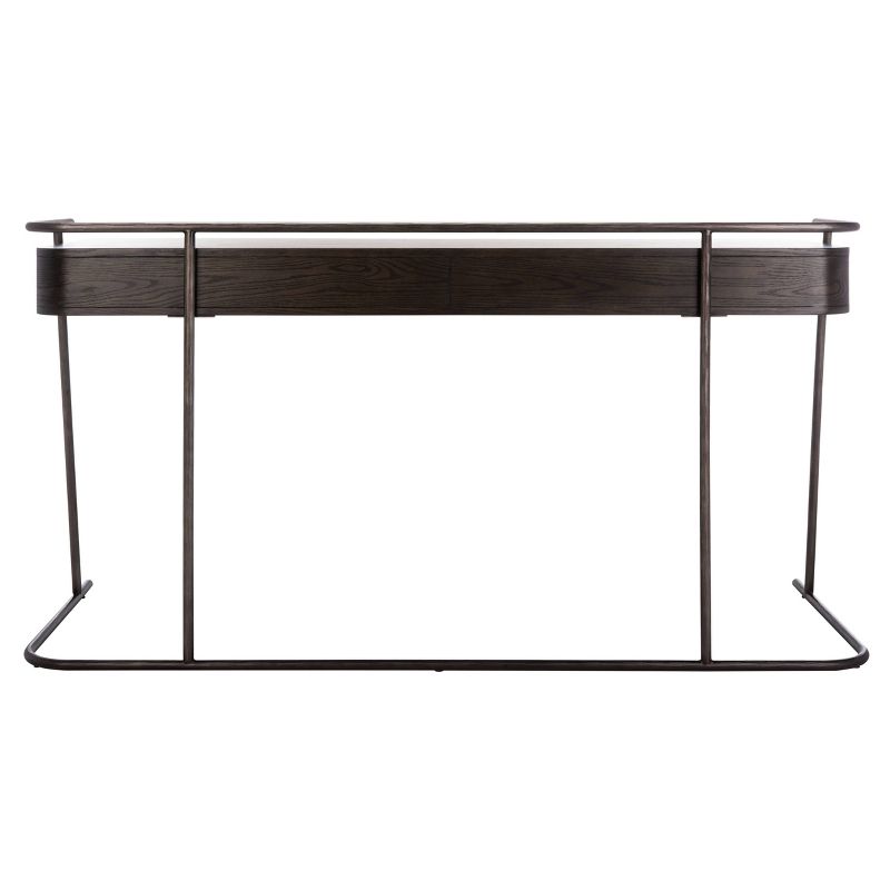 Ferrell Modern Wood Desk Dark Walnut - Safavieh