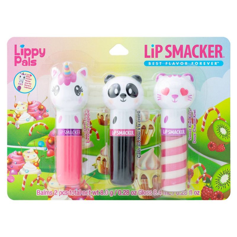 Lip Smacker Lippy Pal Lip Balm - Unicorn/Panda/Kitten - 3pk