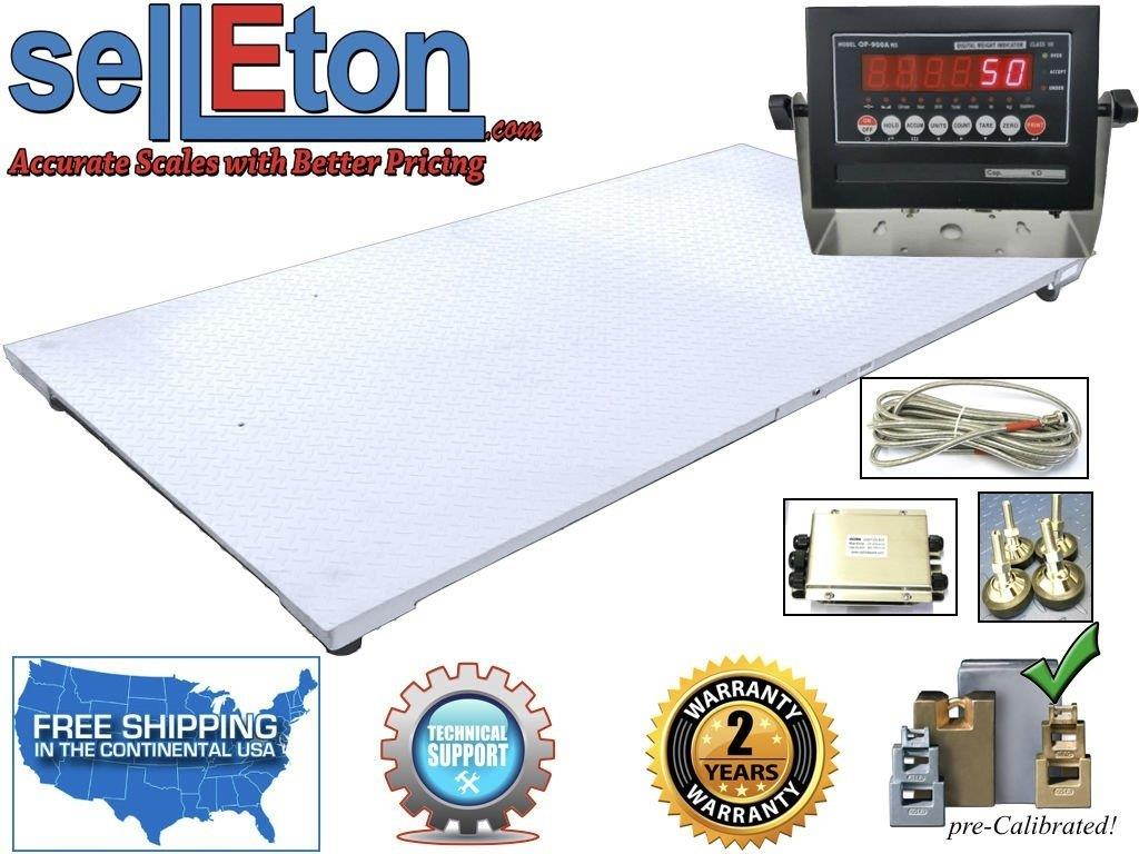 5' x 8' / (60" x 96") Industrial Floor Scale & LED or LCD display 10k x 1lb