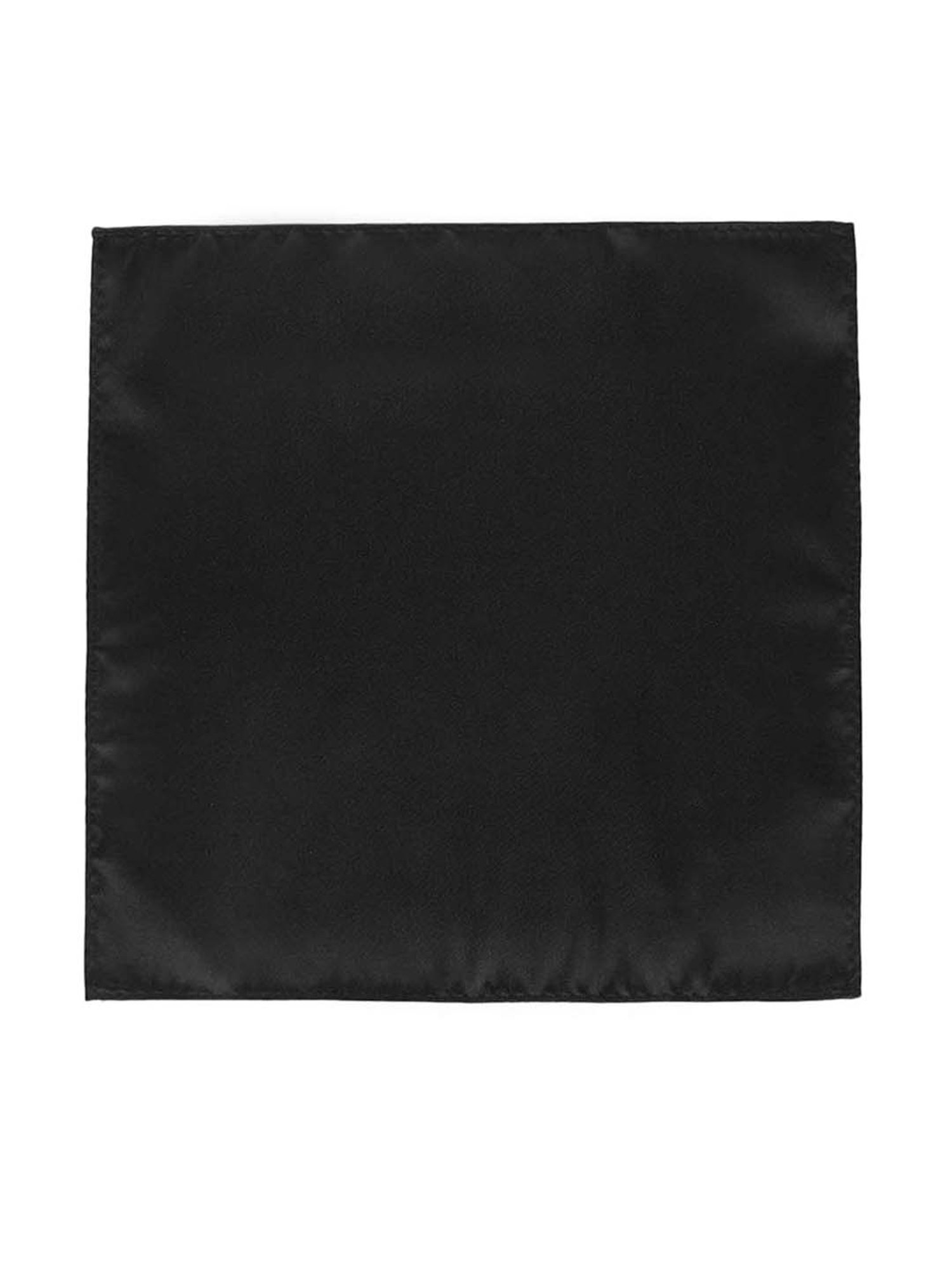 Tossido Black Woven Necktie With Pocket Square and Cufflinks