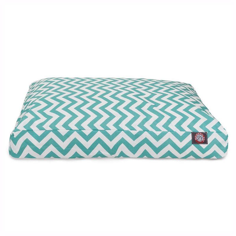 Majestic Pet Rectangle Dog Bed - Teal Chevron - Small