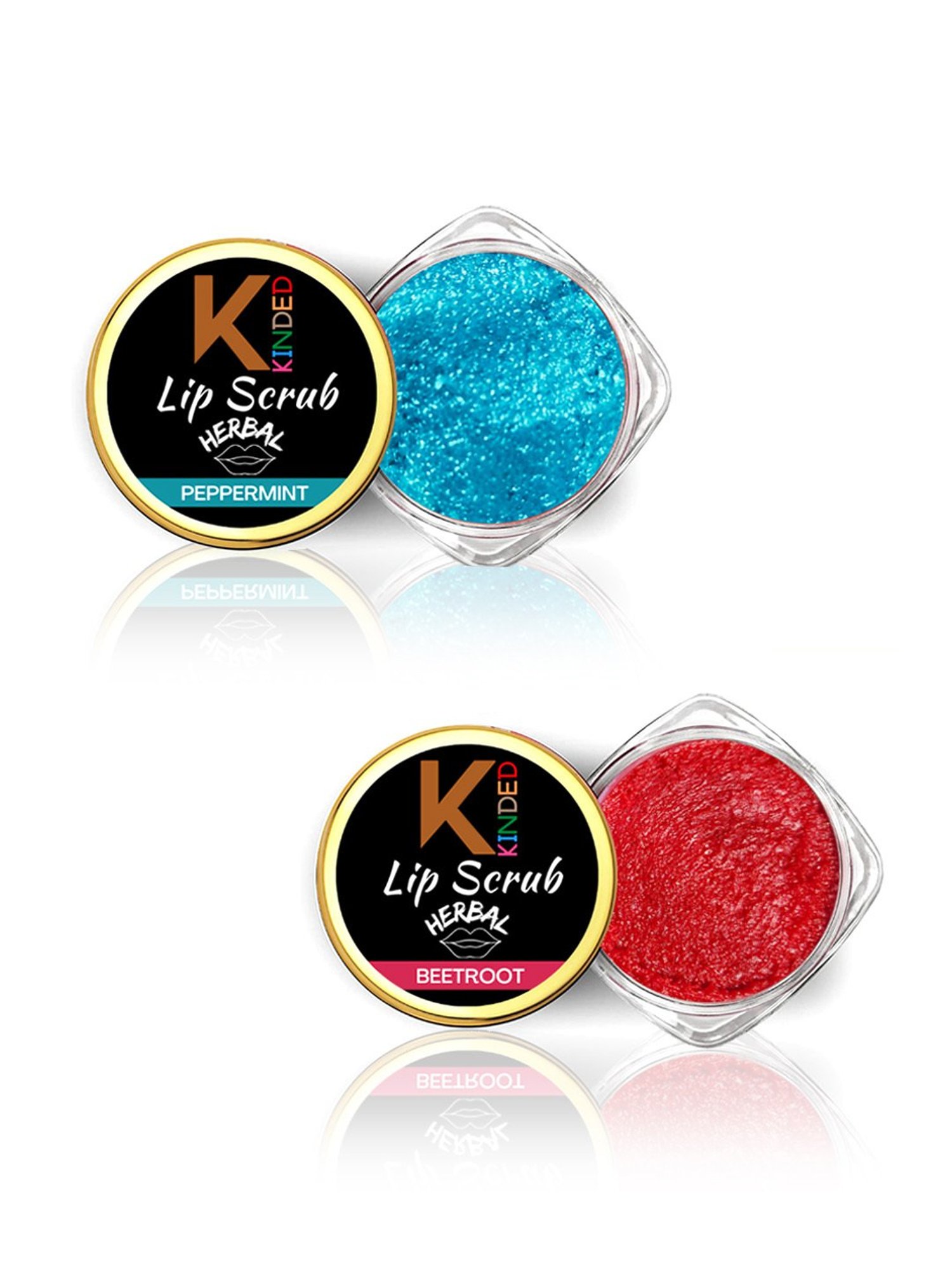 KINDED Herbal Peppermint & Beetroot Lip Scrub Combo