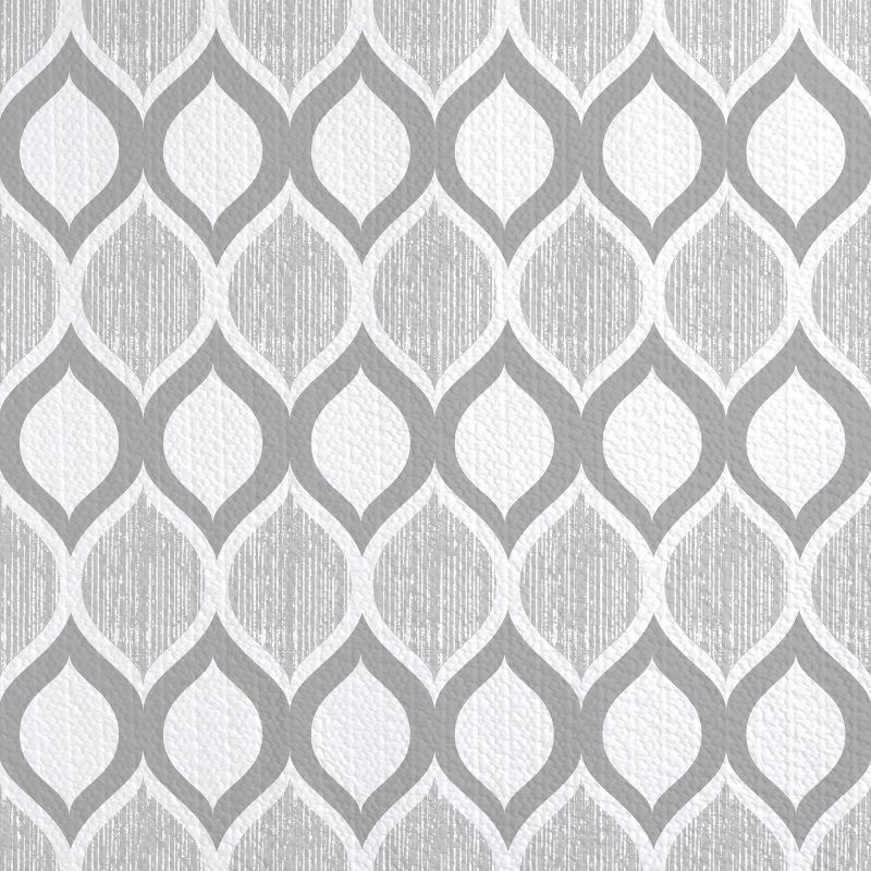 Con-Tact 18" x 4' Grip Prints Non-Adhesive Geo Shelf Liner Gray