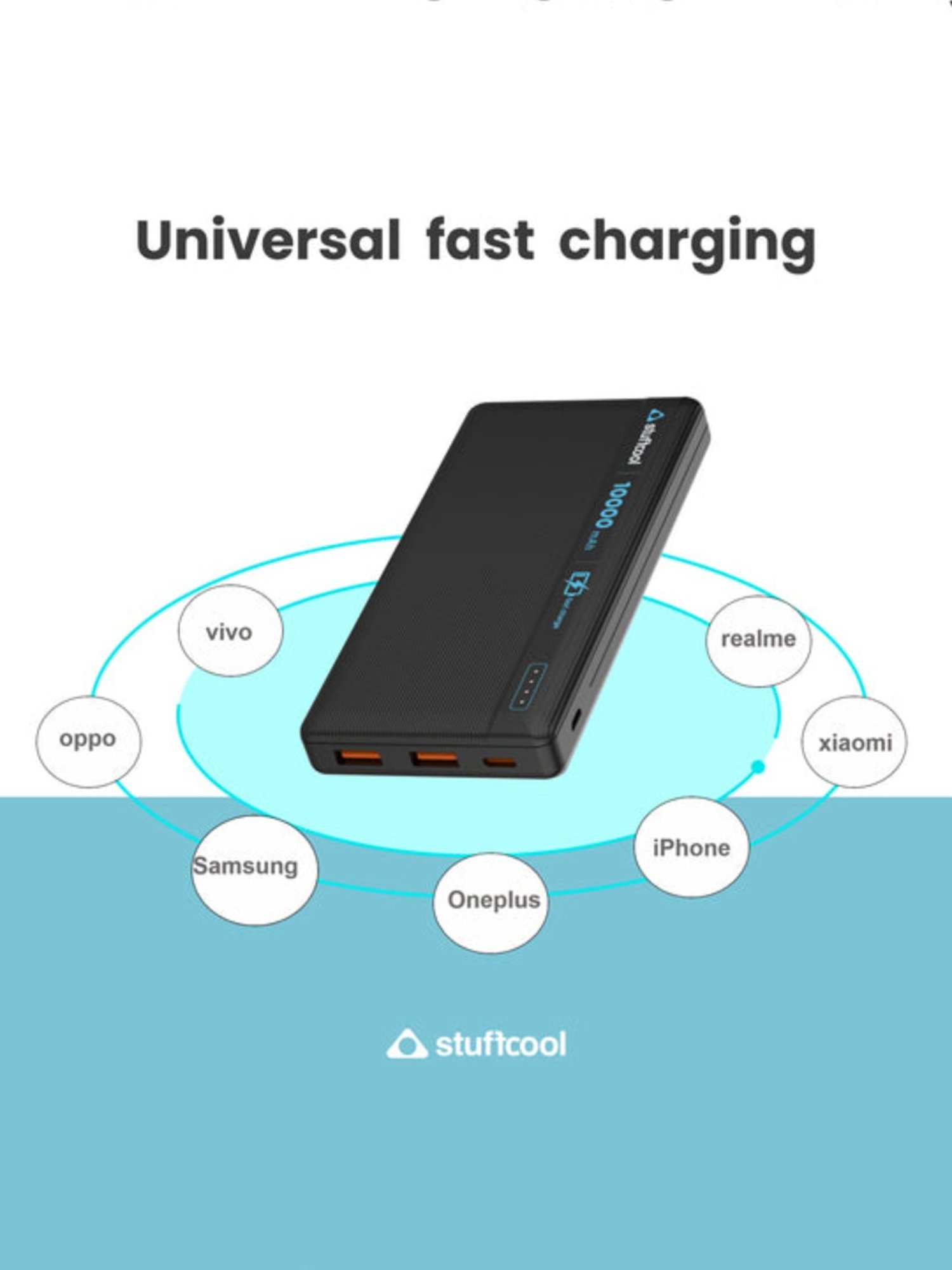 Stuffcool Major 10000mAH 20W PD Powerbank (Black)